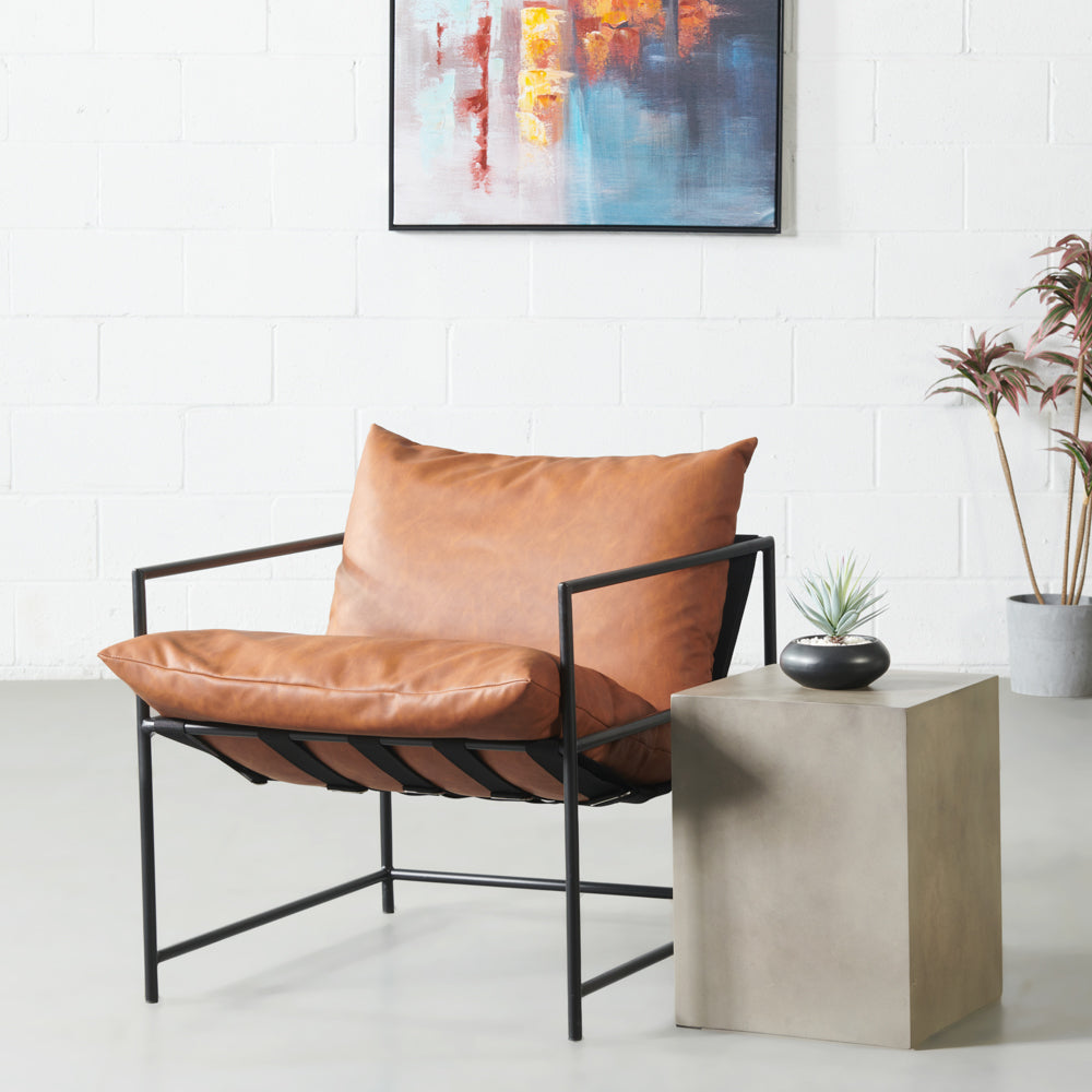 KYOTO - Brown Vegan Leather Chair – Wazo Furniture