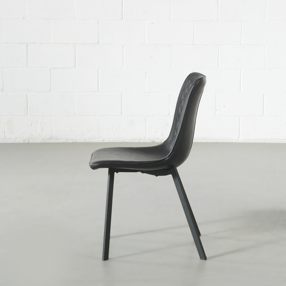 BERLIN - Black Leather Dining Chair – Wazo Furniture