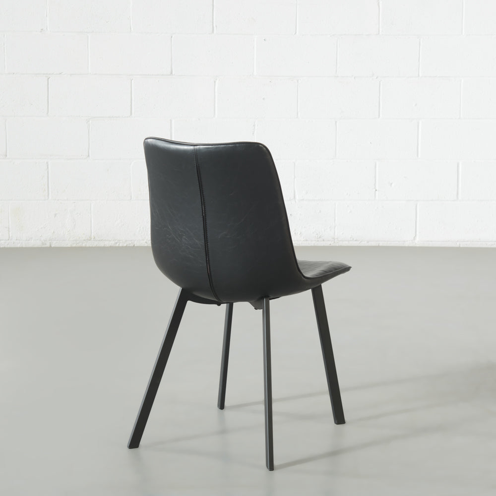 BERLIN - Black Leather Dining Chair – Wazo Furniture