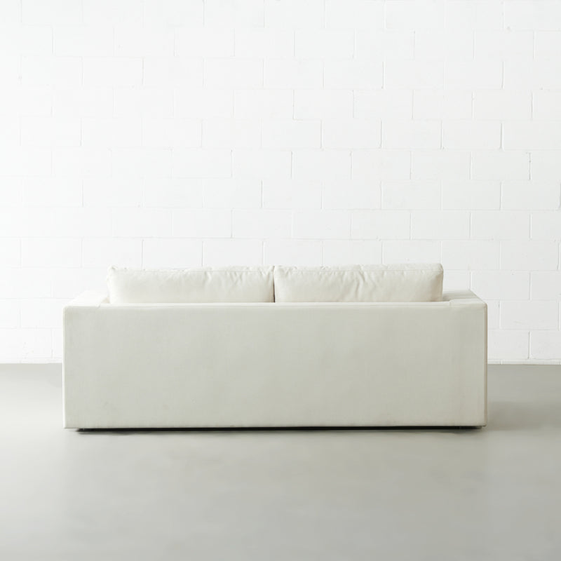 CAMERON - Cream Fabric Sofabed with Memory Foam Mattress