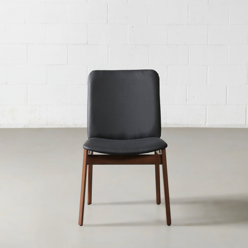 HARRIS - Black Leather Dining Chair