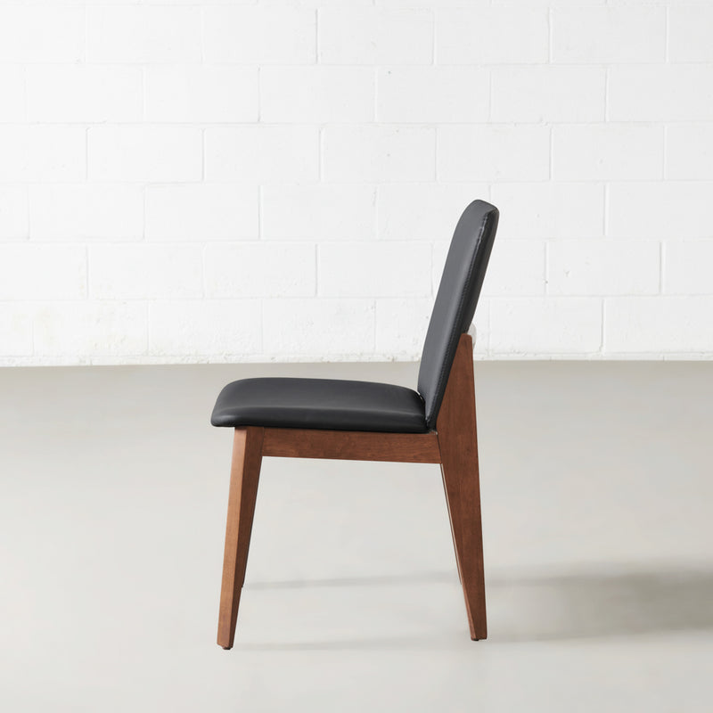 HARRIS - Black Leather Dining Chair