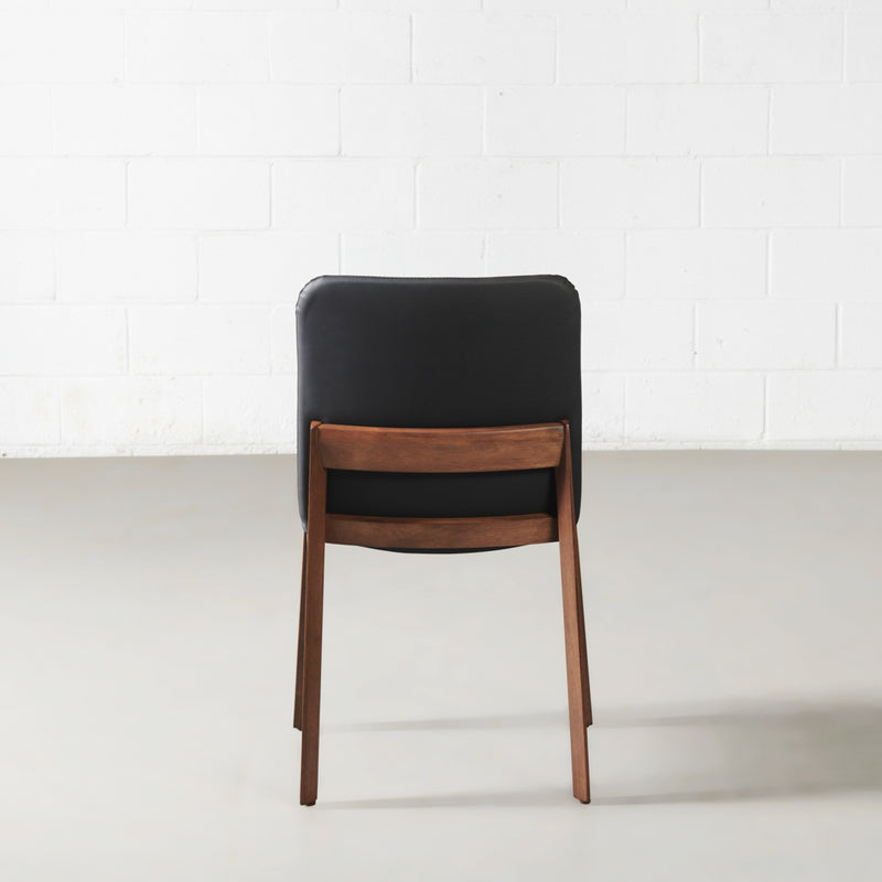 HARRIS - Black Leather Dining Chair