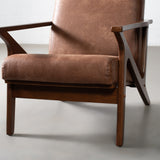 BIANCA - Brown Leather Lounge Chair