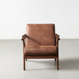 BIANCA - Brown Leather Lounge Chair