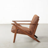 BIANCA - Brown Leather Lounge Chair