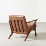 BIANCA - Brown Leather Lounge Chair