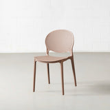 POLKA - Brown UV Resistant Plastic Dining Chair