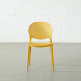 POLKA - Yellow UV Resistant Plastic Dining Chair