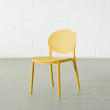 POLKA - Yellow UV Resistant Plastic Dining Chair