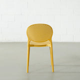 POLKA - Yellow UV Resistant Plastic Dining Chair