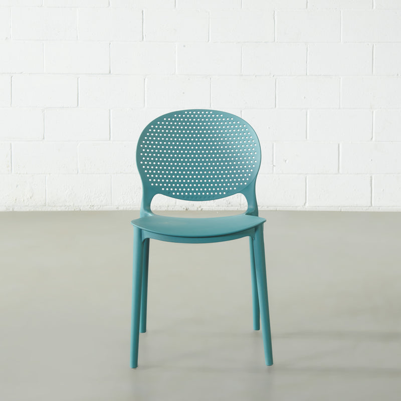 POLKA - Blue UV Resistant Plastic Dining Chair