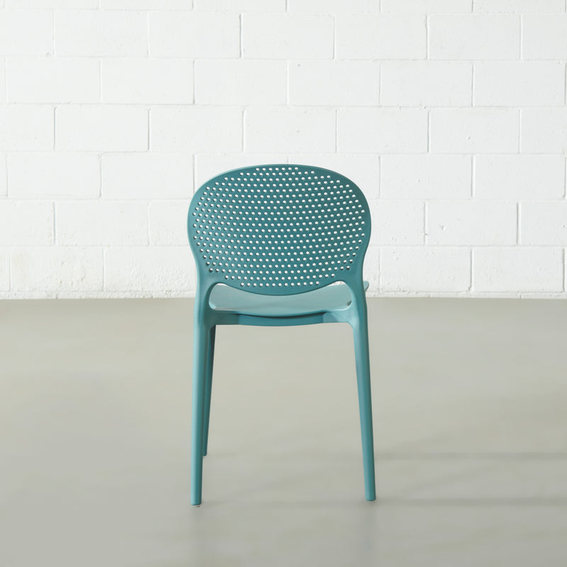 POLKA - Blue UV Resistant Plastic Dining Chair