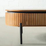 COPENHAGEN Fluted Solid Mango Wood Coffee Table