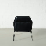 BROOK - Black Leather Lounge Chair