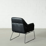 BROOK - Black Leather Lounge Chair