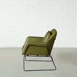 BROOK - Green Leather Lounge Chair