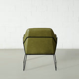 BROOK - Green Leather Lounge Chair