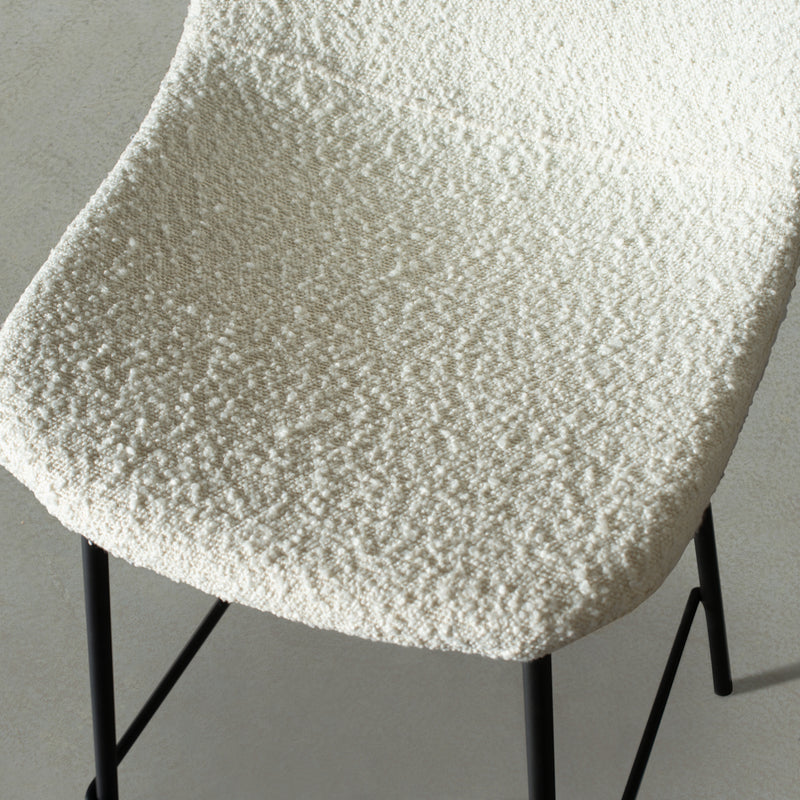 MILAN - Cream Boucle Counter Stool