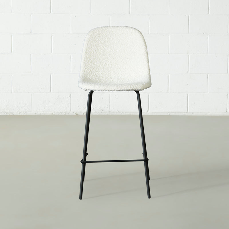 MILAN - Cream Boucle Counter Stool