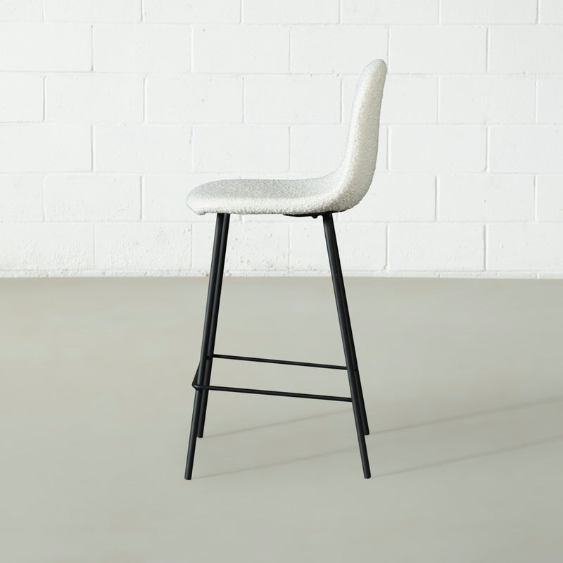 MILAN - Cream Boucle Counter Stool