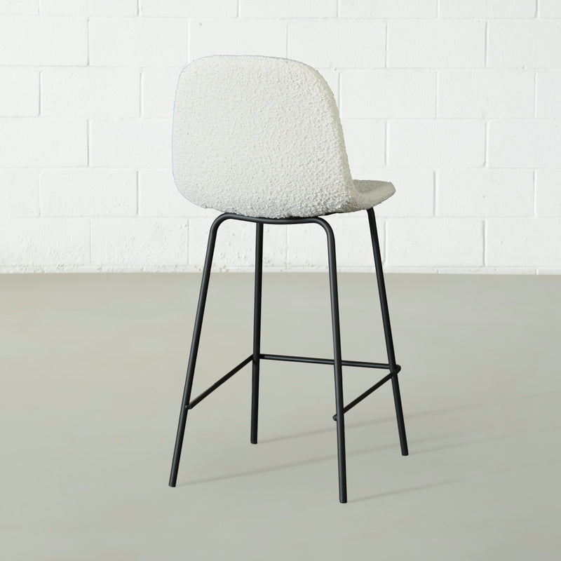 MILAN - Cream Boucle Counter Stool