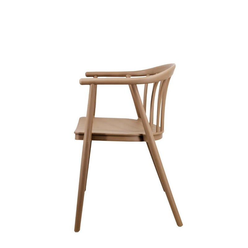 EDITH - Brown UV Resistant Plastic Dining Chair