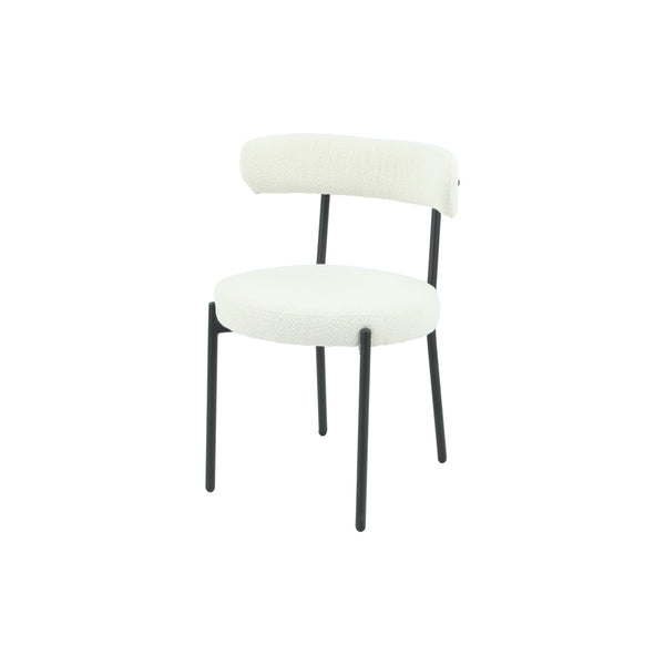 SAMANTHA - Cream Boucle Fabric Dining Chair