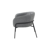 AGNES - Grey Fabric Lounge Chair