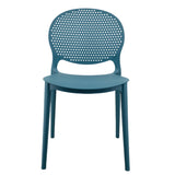 POLKA - Blue UV Resistant Plastic Dining Chair