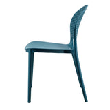 POLKA - Blue UV Resistant Plastic Dining Chair