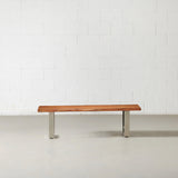 DANTON - Acacia Live Edge Bench 3.5cm Thickness Top with U Chrome Legs