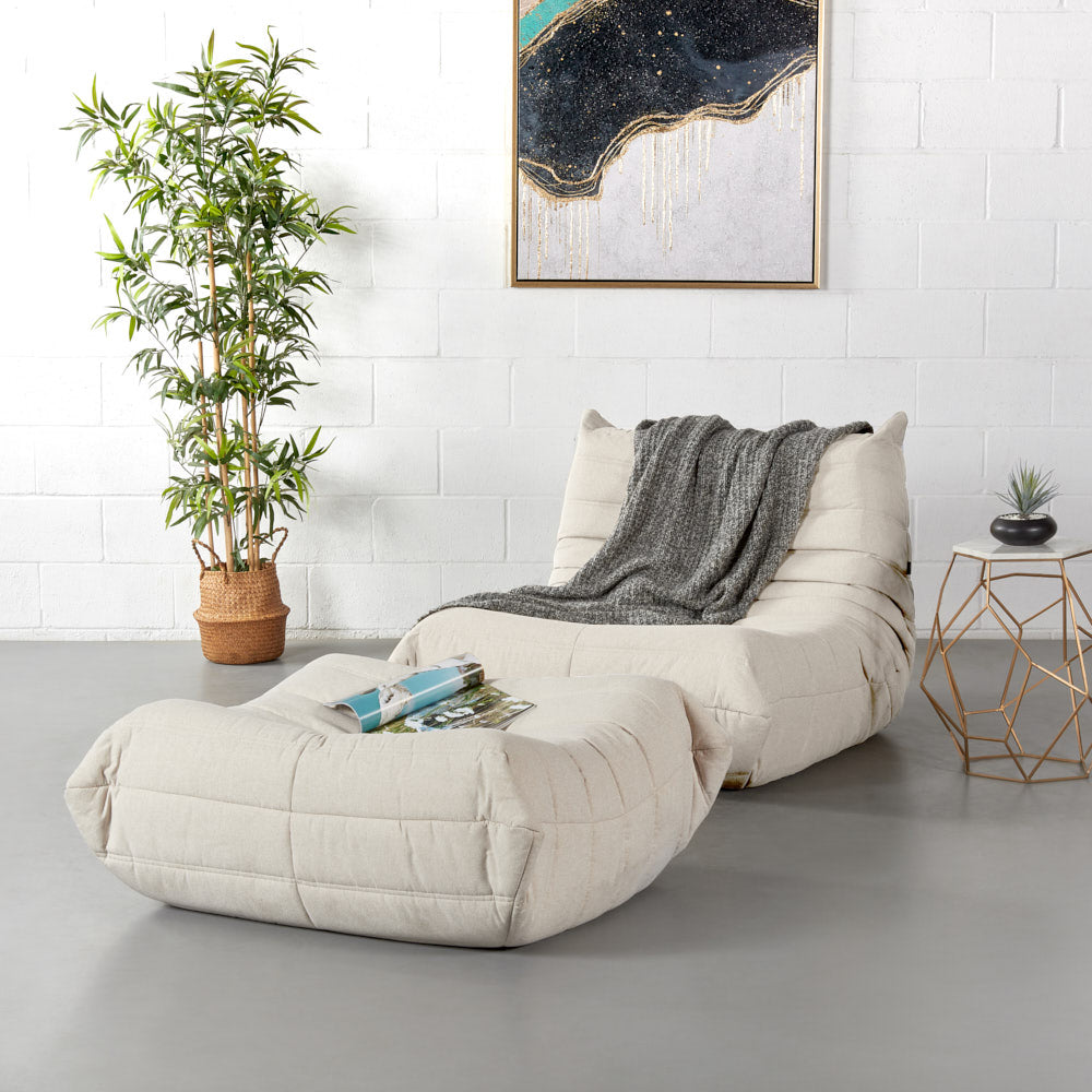 KABINE - Beige Fabric Lounge Chair Set (2 piece) – Wazo Furniture